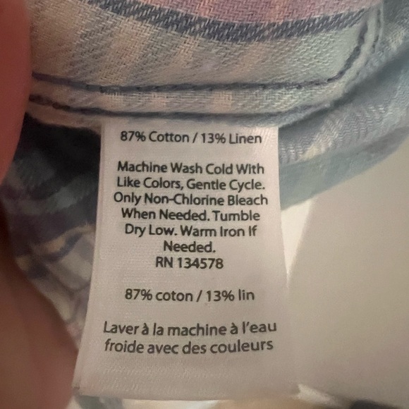 Vineyard Vines Blue and Green Casual Button Down Shirt - Picture 5 of 5